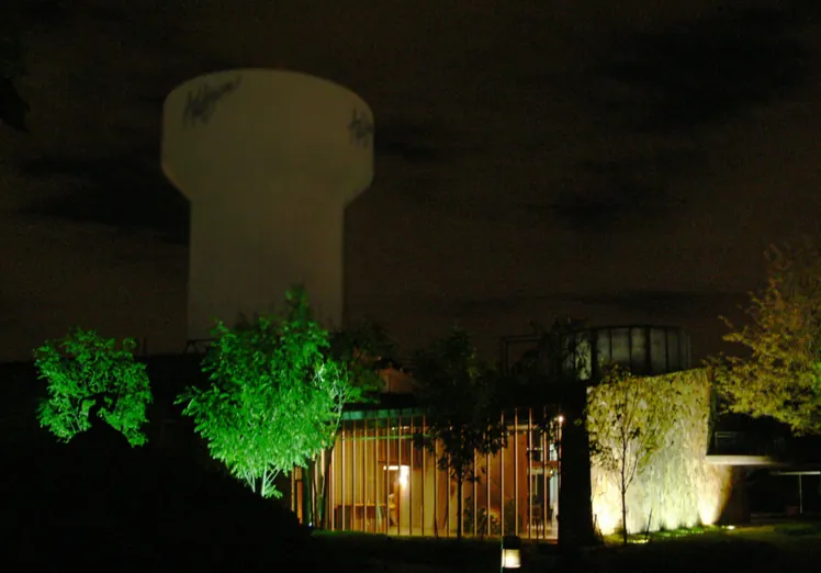 WaterTower Theatre in Addison at night