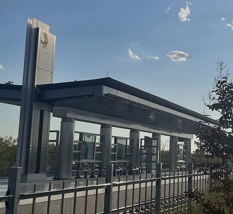 The Cypress Waters station platform on the DART Silver Line