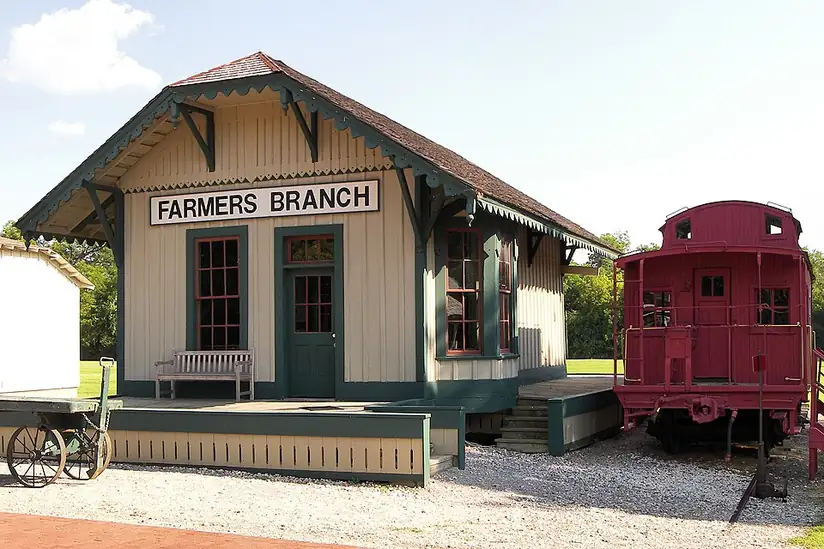 The old Farmers Branch railroad depot, built around 1877