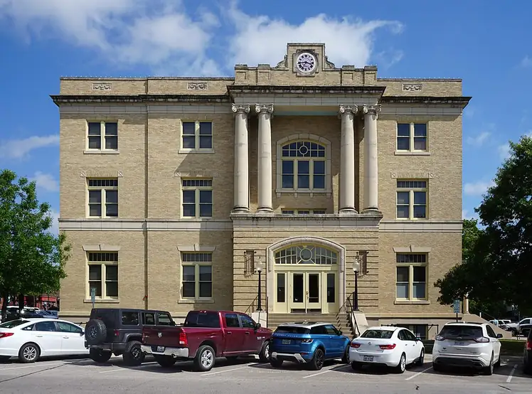 The historic Collin County Courthouse on the square in McKinney